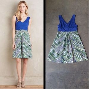 HD in Paris Anthro Size 14 Blue Green Dress
